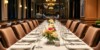 Table élégante pour un déjeuner d'affaires à Charleroi.